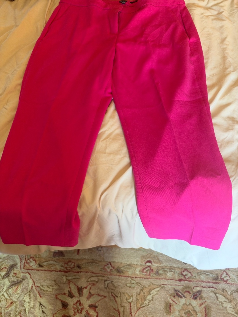 NWT J Crew Barbie Pink Slacks/Trousers - Kate style size 18